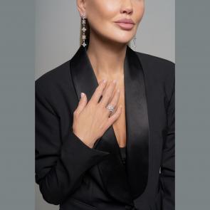 Серебряное кольцо SOKOLOV с фианитом 94014298 фото